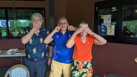 What happens at the Golf Club, stays at the Golf Club. L-R Clarrie Sanders, Paul & Robyn Jenkinson