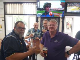 L-R - Wally Eremas, Mick Harris, Flynn Wetherbee, Brains Tarrant