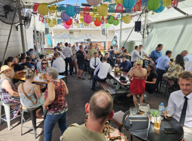 Guests enjoying the Beer Garden