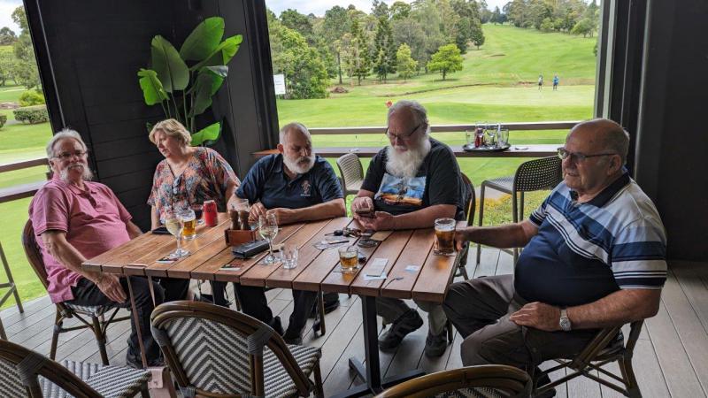 L-R Dave & Val Roberts, Alf Vanderhorst, Steve Jones & Dennis Flanagan