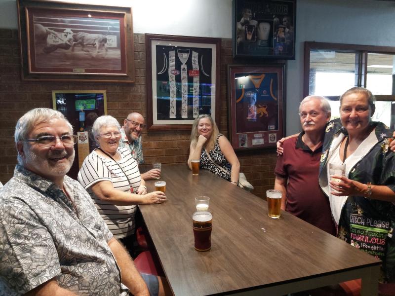 L-R - Paul Dodge, Glenda Dodge, Mick Harris, Alecia Blanch, John Emmerton, Allison Bird