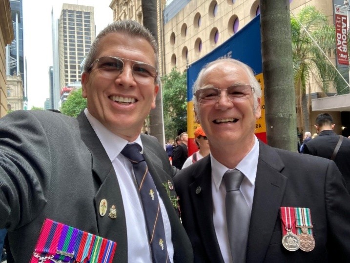 Simon Brooks and Terry Bodle Anzac Day